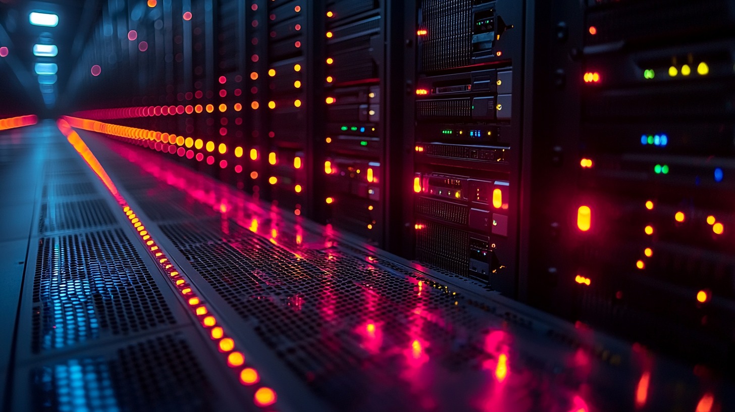 Server room with a load balancer